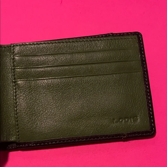 Lodis Black Leather Money Clip